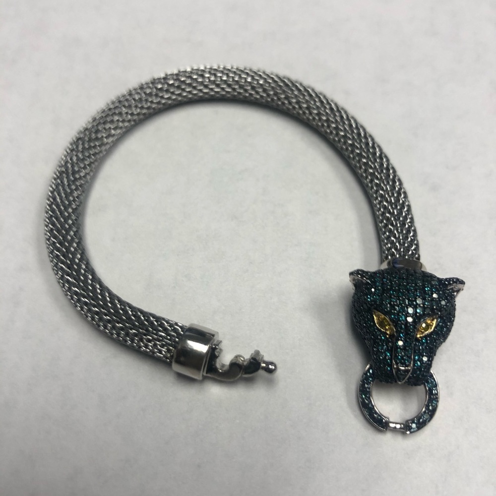 Savvy Cie Blue & Yellow Diamond SS bracelet